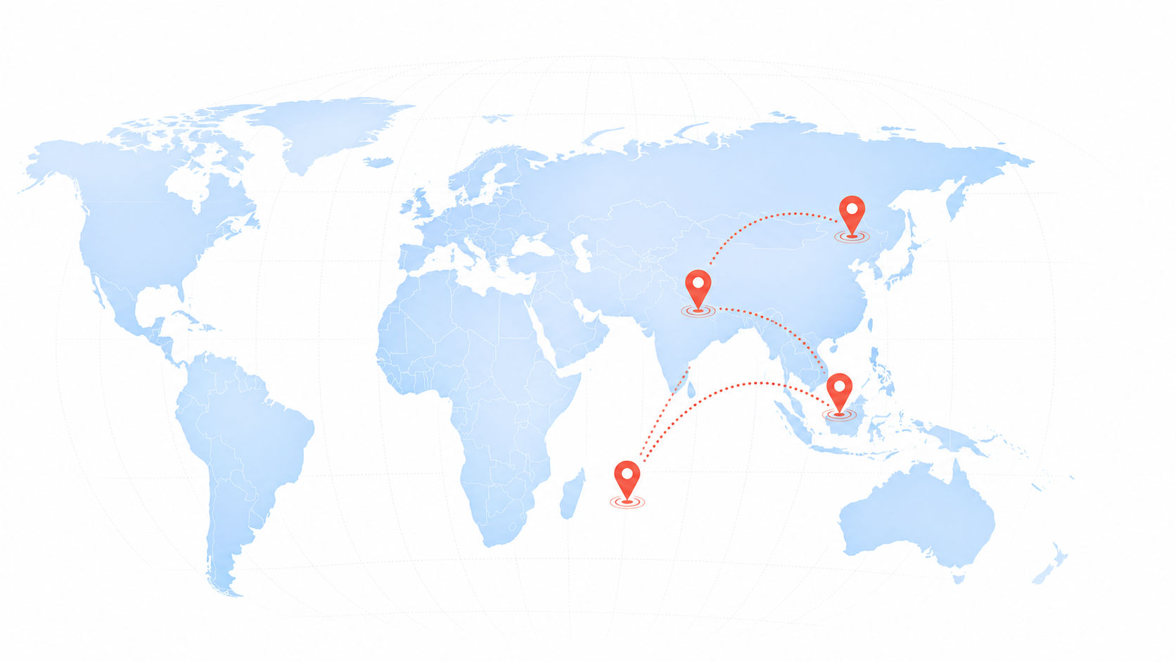 D3N global presence map